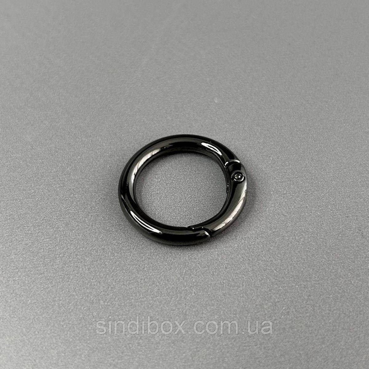 Карабін-кільце для сумки 20 мм, темний нікель - 2,5 см, фото 1