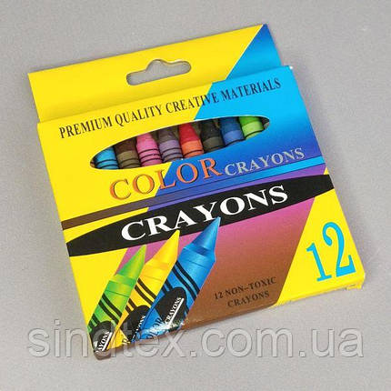 Олівці воскові 12 кольорів, фото 2
