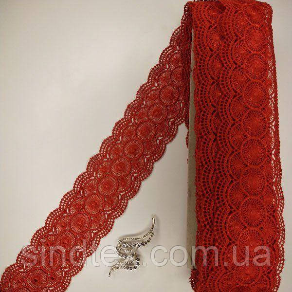 Мереживо макраме Sindtex 6 см (20 м) Колір червоний (22-Y10389-1)