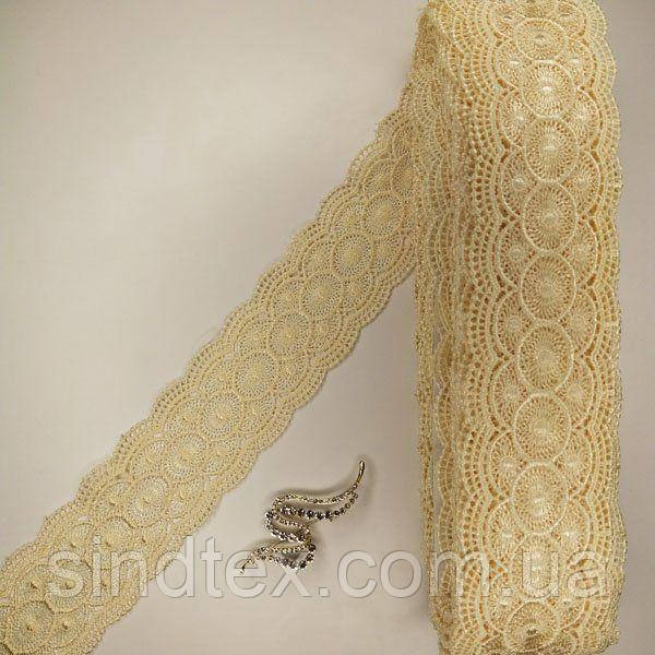 Мереживо макраме Sindtex 6CM (20 м) Колір-молочний (22-Y10389-2)