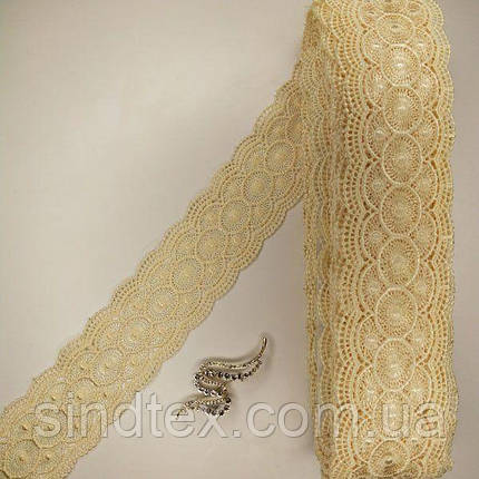 Мереживо макраме Sindtex 6CM (20 м) Колір-молочний (22-Y10389-2), фото 1