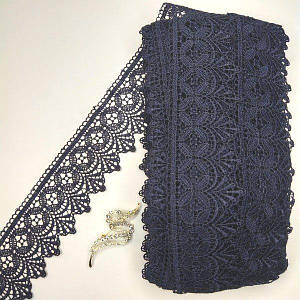 Мереживо макраме Sindtex 6CM (20 м) Колір синій темний (28-Y10494-3)