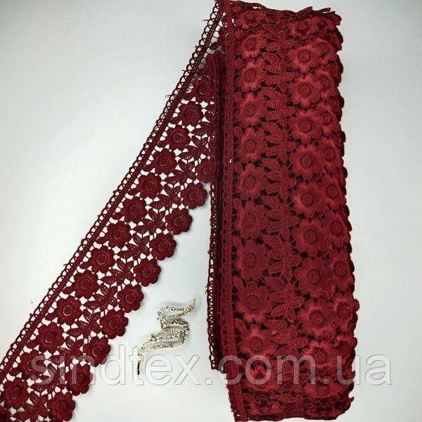 Мереживо макраме Sindtex 7.5 см (20 м) Колір - Бордовий (25-F1375E1-2)