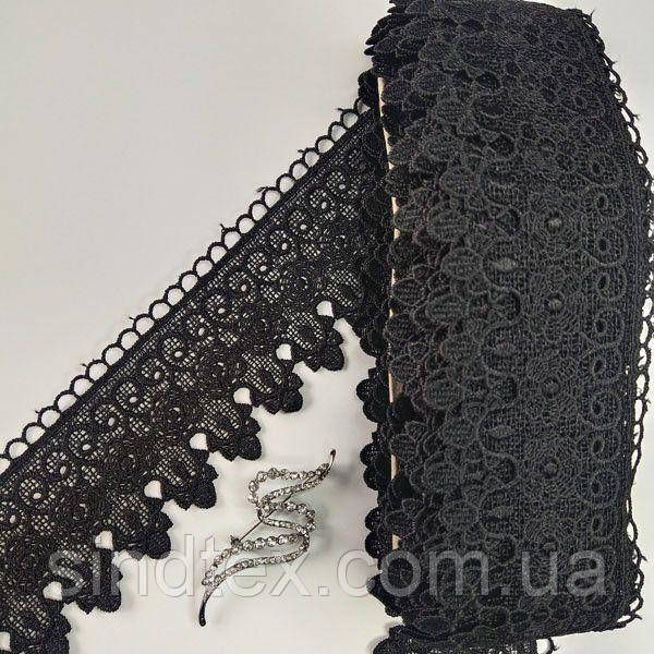 Мереживо макраме Sindtex 7CM (13M) Колір - Чорний (38-SF3040-2)