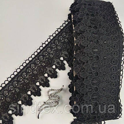 Мереживо макраме Sindtex 7CM (13M) Колір - Чорний (38-SF3040-2), фото 1