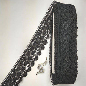 Мереживо макраме Sindtex 7CM (20 м) Колір - Чорний (29-XR12384A-3)