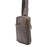 Рюкзак на одне плече з натуральної шкіри GC-0205-3md TARWA Коричневий, фото 2