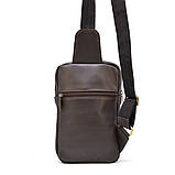 Рюкзак на одне плече з натуральної шкіри GC-0205-3md TARWA Коричневий, фото 3