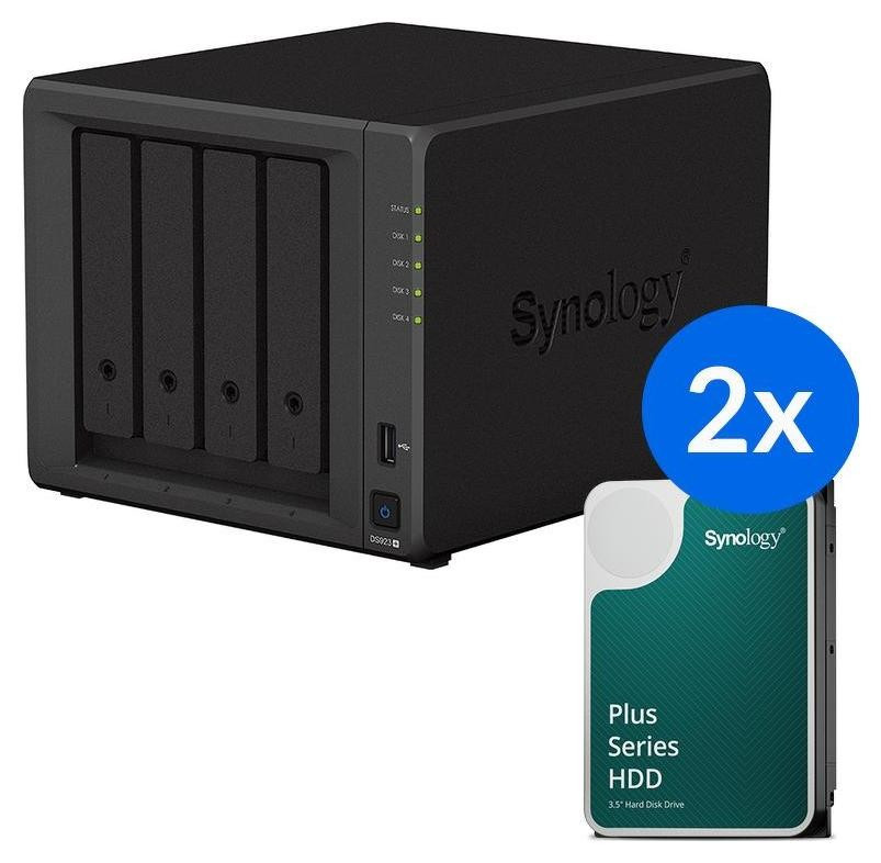 NAS сервер (файловий сервер) Synology DS923+2x HAT3300-6T (2x 6TB) , Гарантія