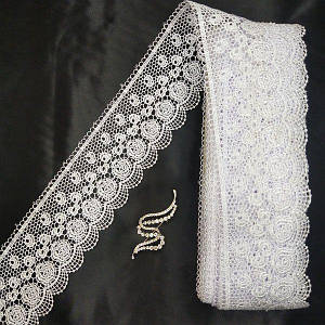 Мереживо макраме Sindtex 8см (13 м) Колір білий (29-SF3100-1)