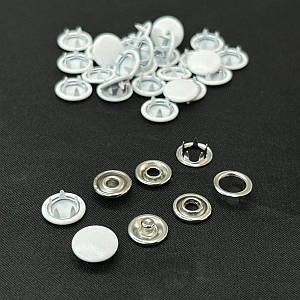 Кнопка Baby 9,5м з закритою шляпкою Білий Матова 50шт.