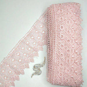 Мереживо макраме Sindtex 8 см (13 м) Колір-рожевий (31-SF3062-5)