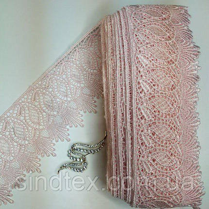 Мереживо макраме Sindtex 8 см (13 м) Колір рожевий ніжний (35-SF4556-8), фото 1