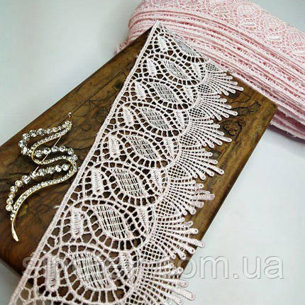 Мереживо макраме Sindtex 8 см (13 м) Колір рожевий ніжний (35-SF4556-8), фото 3