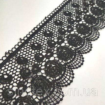 Мереживо макраме Sindtex 8см (13 м) Колір чорний (29-SF3100-2), фото 2