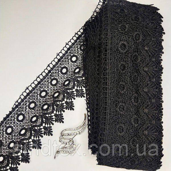 Мереживо макраме Sindtex 8 см (13 м) Колір чорний (31-SF3062-6)