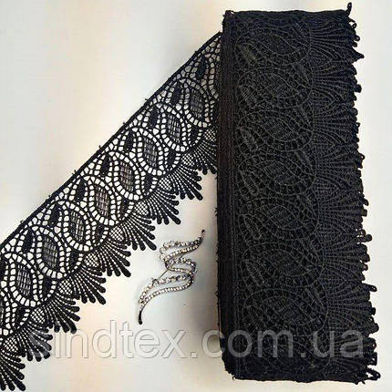 Мереживо макраме Sindtex 8 см (13 м) Колір чорний (35-SF4556-3), фото 1