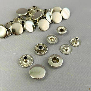 Кнопка Альфа - 15мм Нікель Tals (50шт) (00247)