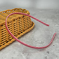 Обруч для волосся атласний 5 мм - рожевий