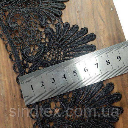Мереживо макраме Sindtex 9см (13м) Колір - Чорний (43-D22257b-2), фото 3