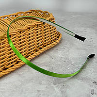 Обруч для волосся атласний 6 мм - салатовий