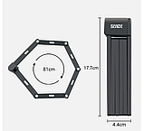 Складний протиугінний велосипедний замок SENDE з тримачем, фото 3
