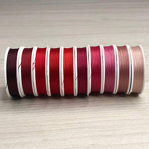 Нитка для бісеру TYTAN - червоний mix 10 шт