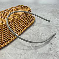 Обруч для волосся з атласною стрічкою 5мм - сірий