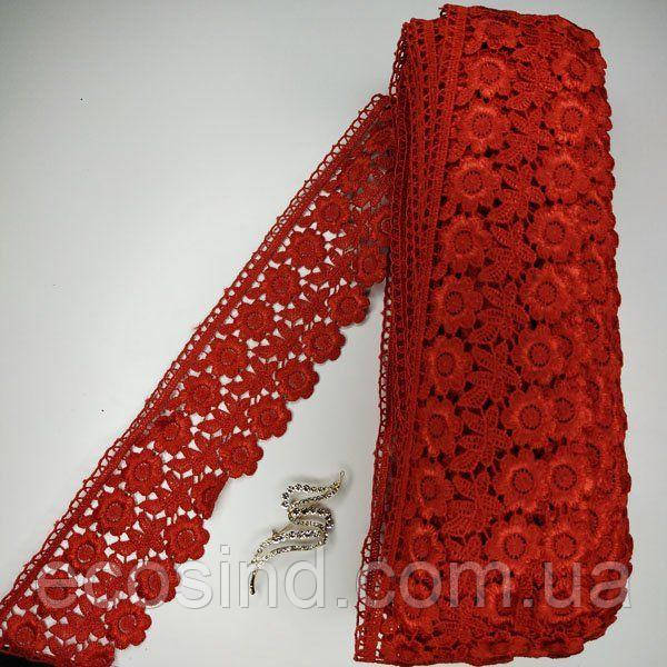 Мереживо макраме Sindtex 7,5 см (20 м) Колір червоний (25-F1375E1-5)
