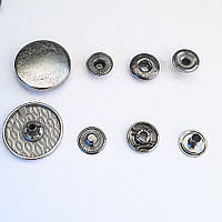 Кнопка Таблетка - 22мм Блек нікель 720шт. Нержавійка (108922)