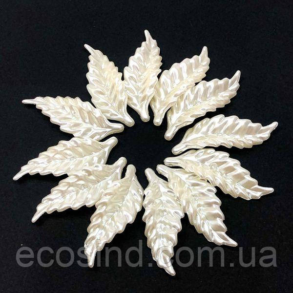 Листок пластиковий під перли, Айворі VA79, 15х42 мм-10шт, фото 1