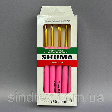 Гачок для в'язання SHUMA #7 з м'якою ручкою, фото 3