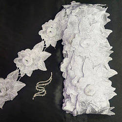 Мереживо макраме Sindtex 8,5 см (9 м) Колір - Білий (43-HL1451-1)