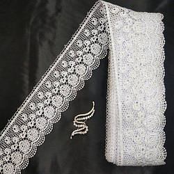 Мереживо макраме Sindtex 8см (13 м) Колір білий (29-SF3100-1)