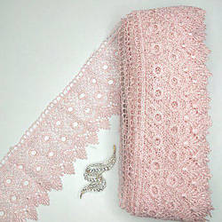 Мереживо макраме Sindtex 8 см (13 м) Колір-рожевий (31-SF3062-5)