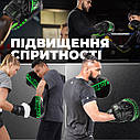 Лапи боксерські PowerPlay 3041 Чорно-Зелені PU [пара], фото 10