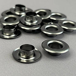 Люверс D-10мм нерж. з пласт. кільцем-темний нікель (100шт) (матр.00257)