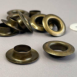 Люверс D-13 мм нерж. з пласт. кільцем-антик (100шт)