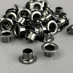 Люверс D-5мм нерж. з пласт. кільцем-темний нікель (100шт) (матр.00254)