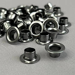 Люверс D-6мм нерж. з пласт. кільцем-темний нікель (100шт) (матр.00255)