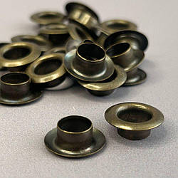 Люверс D-8мм нерж. з пласт. кільцем-антик (100шт) (матр.00256)