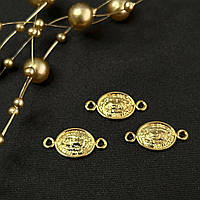 Конектор 9х14мм, позолота 18К