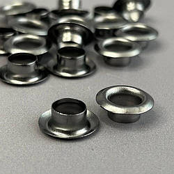 Люверс D-8мм нерж. з пласт. кільцем-темний нікель (100шт) (матр.00256)