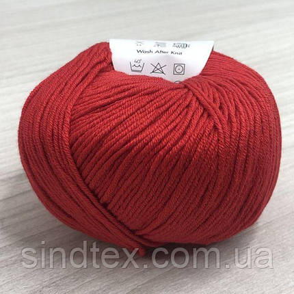 Пряжа Gazzal – Baby Cotton колір 3443 Червоний, фото 3
