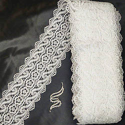 Мереживо макраме Sindtex 9см (20 м) Колір білий (27-Y11487-1)