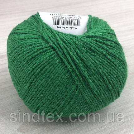 Пряжа Gazzal – Baby Cotton колір 3456 Зелений, фото 3