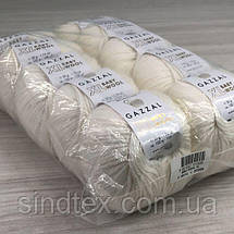 Пряжа Gazzal – Baby Wool XL колір 801 Білий, фото 5