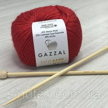 Пряжа Gazzal – Baby Wool XL колір 811 червоний, фото 1