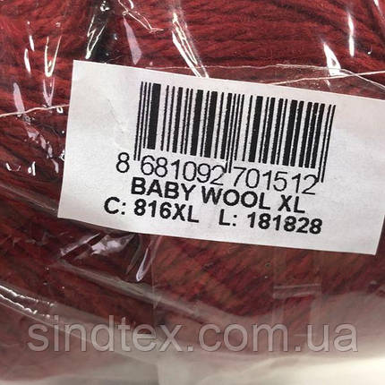 Пряжа Gazzal – Baby Wool XL колір 816, фото 3