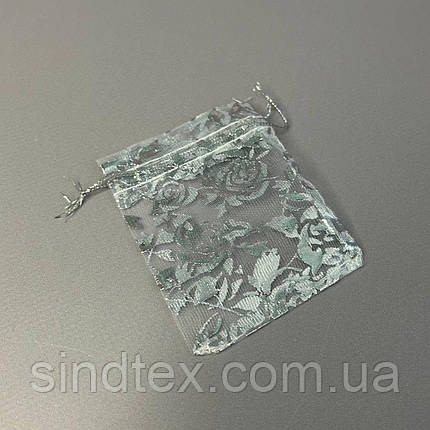 Мішечок подарунковий з органзи 7х9 см - білий, фото 4